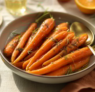 a bowl of carrots with a honeycombed honey