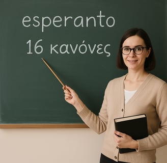 a woman teacher in a classroom with a chalkboard