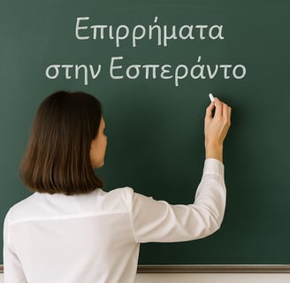 a woman is writing on a chalkboard