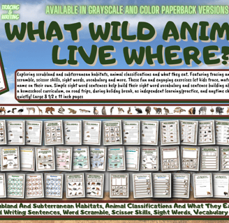 Exploring scrubland and subterranean habitats, animal classifications and what they eat.