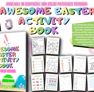 Coloring, matching, maze, count and color, tracing letters and numbers and so much more.