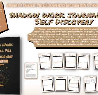 Shadow Work For Self Discovery is a guided shadow work journal and workbook for beginners.