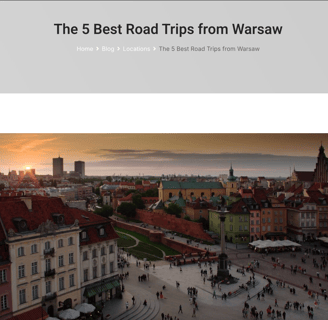 Example of an article - 5 Best Road Trips from Warsaw (Beast)