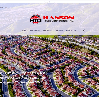 Portfolio website of Hanson Truss Components