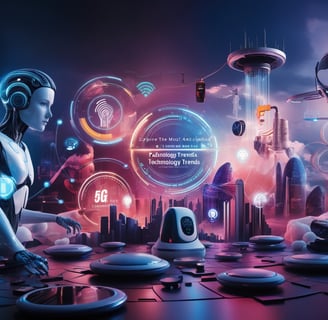 robô apresentando tendências de tecnologia