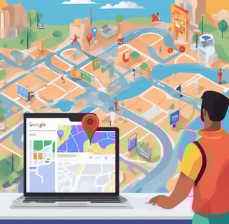 mapa de uma indicação de empreendimento no google maps