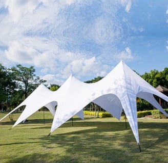 Proginė didele balta palapinė nuomai Vilniuje 20x8.6m