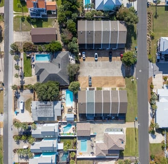 Beach photo from top down