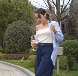 cynthia scellos modeling a beautiful Old Money Style outfit