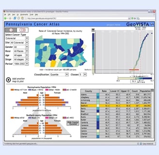 CDC geospatial cancer atlas analysis chronic disease