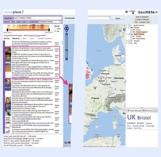 SP3 AI geospatial socia media visual analytics