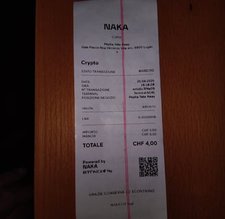 pay coffey with bitcoin BTC, directly from wallet in Lugano, Switzerland