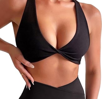 Top al cuello negro pole dance
