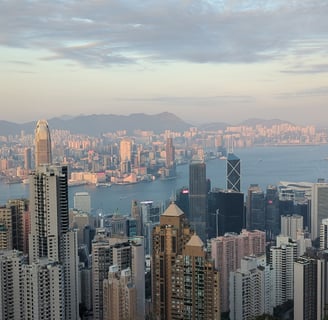 Hong Kong City View from Victoria Peak Hong Kong, China