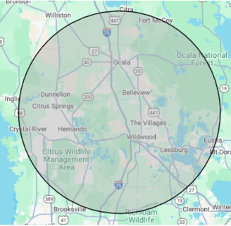 A map off the services area