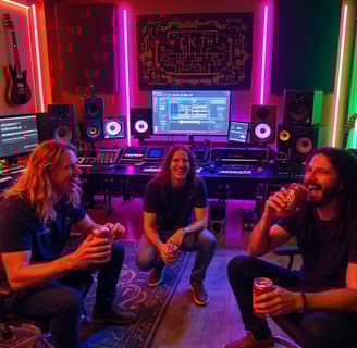 Renting a music studio for a day and work on some new songs.