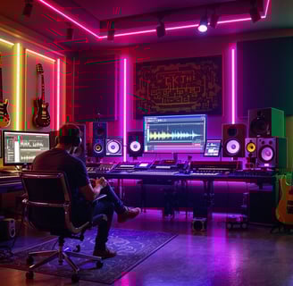 Renting a music studio for a day and work on some new songs.