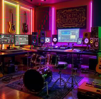 Renting a music studio for a day and work on some new songs.