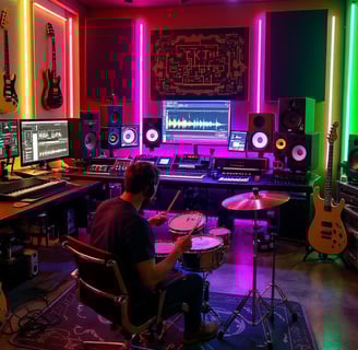 Renting a music studio for a day and work on some new songs.