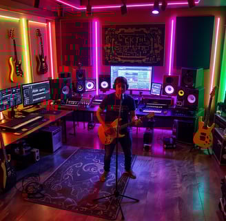 Renting a music studio for a day and work on some new songs.