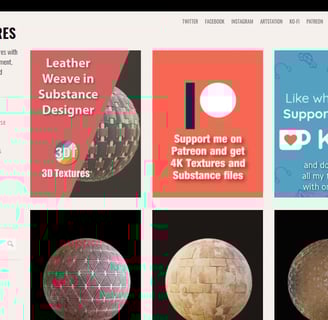 Site internet 3D Textures