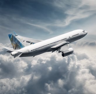 airplane on sky during golden hour
