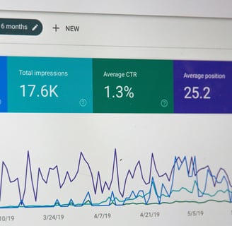screenshot of graphs and stats