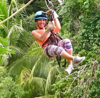 una aventura en olvidable zip line