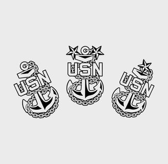 a set of three different types of anchors