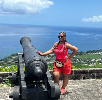 Me, Anna visiting St. Kitts at Brimstone