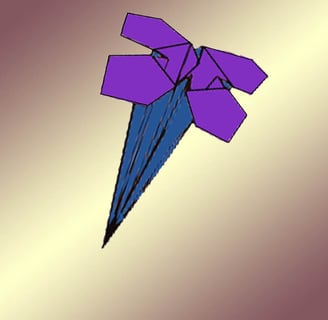 origami Fiore di Genziana