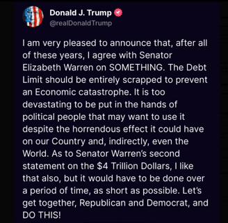 Trump and Warren’s Debt Limit Bombshell: A Bipartisan Dream or a Fiscal Nightmare?