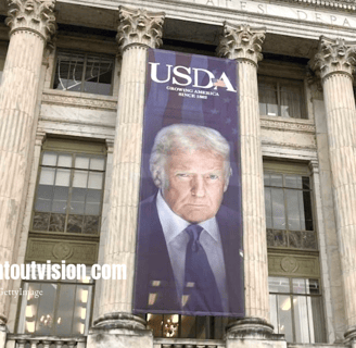 The Hidden Threads of Power: Trump’s Banners, Budget Cuts, and the Unseen Cost to America