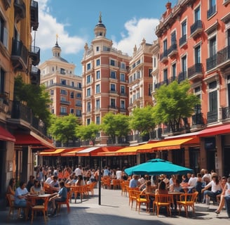 Aerial view of luxury beachfront villas surrounded by lush greenery and palm trees. The villas have unique thatched roofing and private circular pools. The sandy beach and ocean are visible on the left side.
