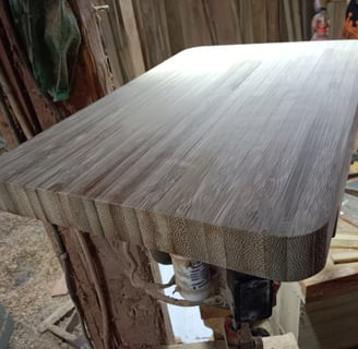 Finishing Bentukan Bambu