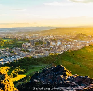 edinburgh city view from Arthur's seat