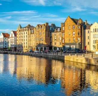 view of old leith docks, edinburgh