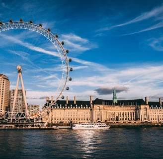 london city view with london eye