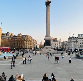 trafalgar square and the national galery