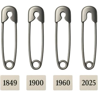 Safety pin combining a pin, clasp, and cover in one piece