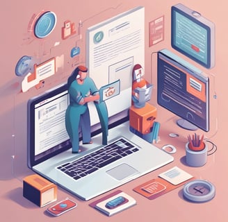 The image features the facade of a modern office building with a clean, geometric design. It is constructed with a combination of red brick and large glass panels, and there is a prominently displayed sign for Tata Consultancy Services in blue. Trees partially frame the view, and a lamppost is visible at the foreground.