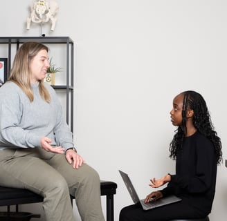 Joanna consulting patient