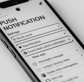 Managing push notification settings on a smartphone.