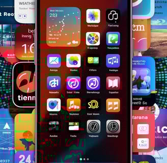 Apps running in the background on a smartphone