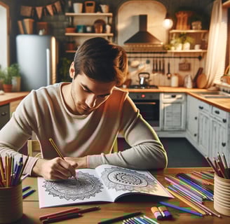 image of person coloring in mandala