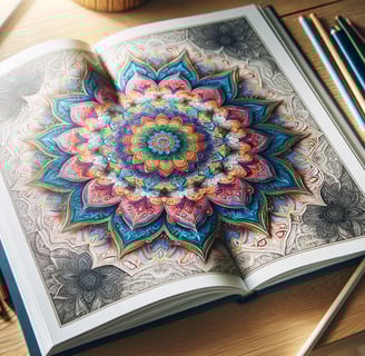 image of mandala in book