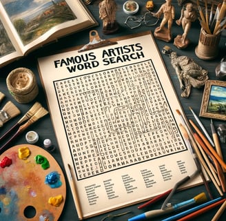 Famous Artists Word Search