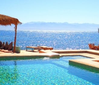 Increïble vista de la piscina de la platja d'Egipte