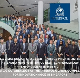 3rd INTERPOL New Technologies Forum: Law Enforcement in Web 4.0, Singapore (1–2 October 2024)