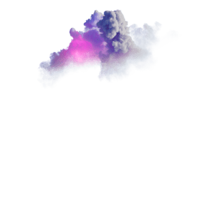 a cloud with a pink and purple cloud